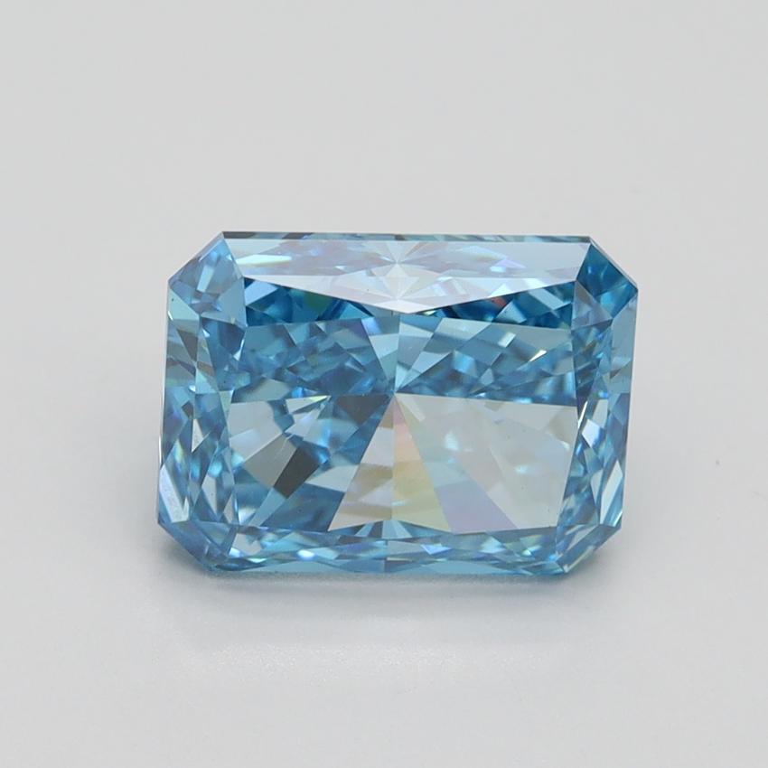 2.74 Ct. Fancy Vivid Blue Radiant Lab Grown Diamond