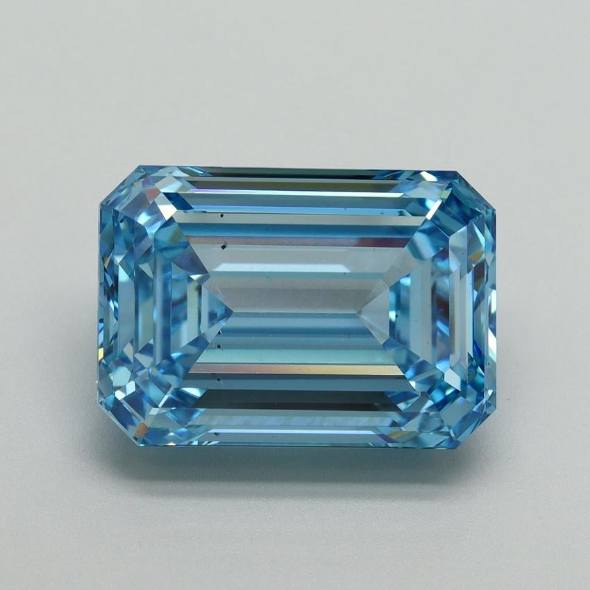 11.07 Ct. Fancy Vivid Blue Emerald Lab Grown Diamond