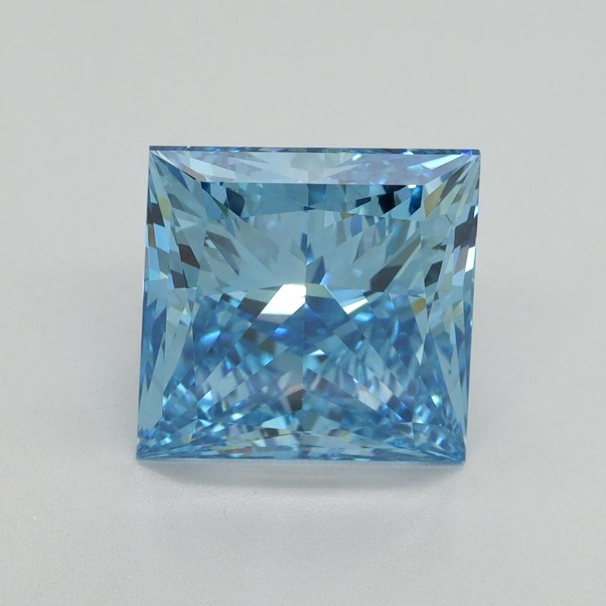 4.02 Ct. Fancy Vivid Blue Princess Lab Grown Diamond
