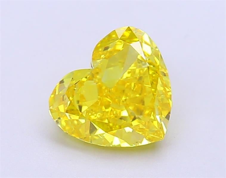 1.62 Ct. Fancy Vivid  Yellow Heart Lab Grown Diamond