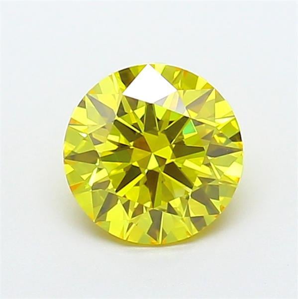 1.19 Ct. Fancy Vivid  Yellow Round Lab Grown Diamond