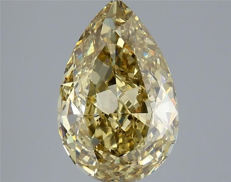 4.10 Ct. Fancy Yellow Pear Lab Grown Diamond