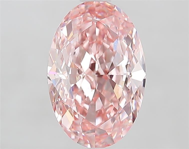 2.63 Ct. Fancy Vivid  Pink Oval Lab Grown Diamond