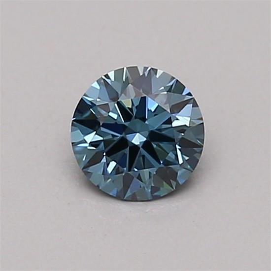 0.32 Ct. Fancy Vivid Blue Round Lab Grown Diamond