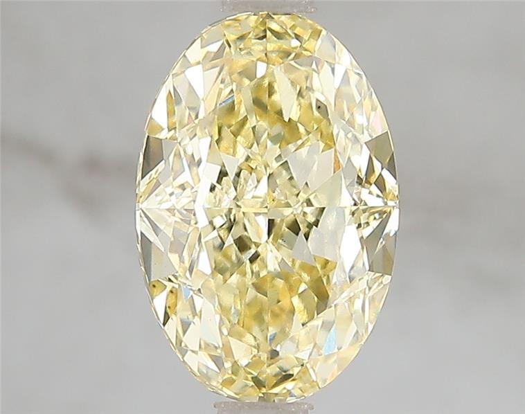 3.01 Ct. Fancy Vivid Yellow Oval Lab Grown Diamond