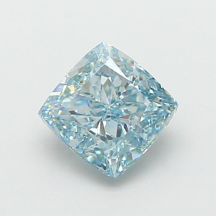 1.60 Ct. Fancy Vivid  Blue Cushion Lab Grown Diamond