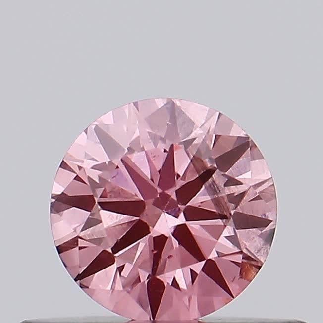 0.35 Ct. Fancy Vivid Pink Round Lab Grown Diamond