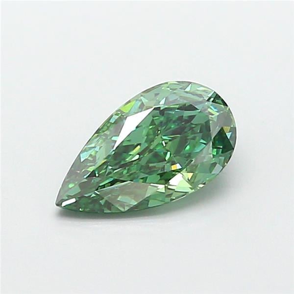 1.02 Ct. Fancy Vivid Green Pear Lab Grown Diamond