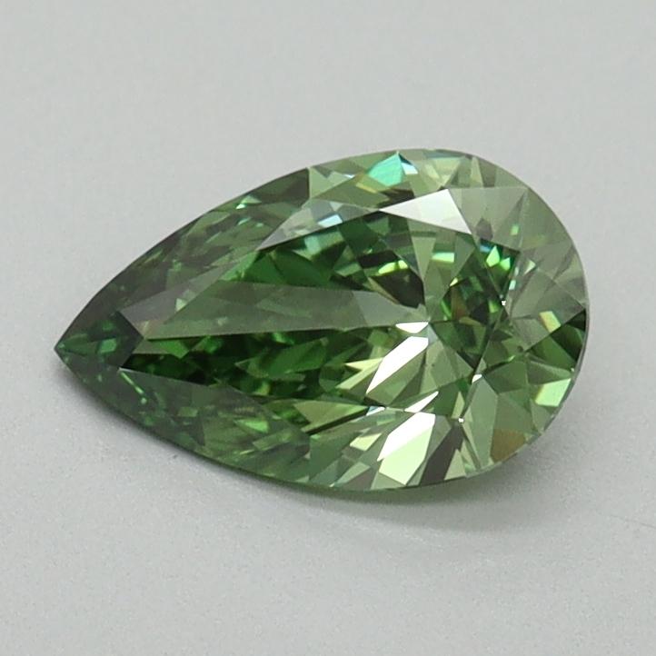 0.71 Ct. Fancy Vivid Green Pear Lab Grown Diamond