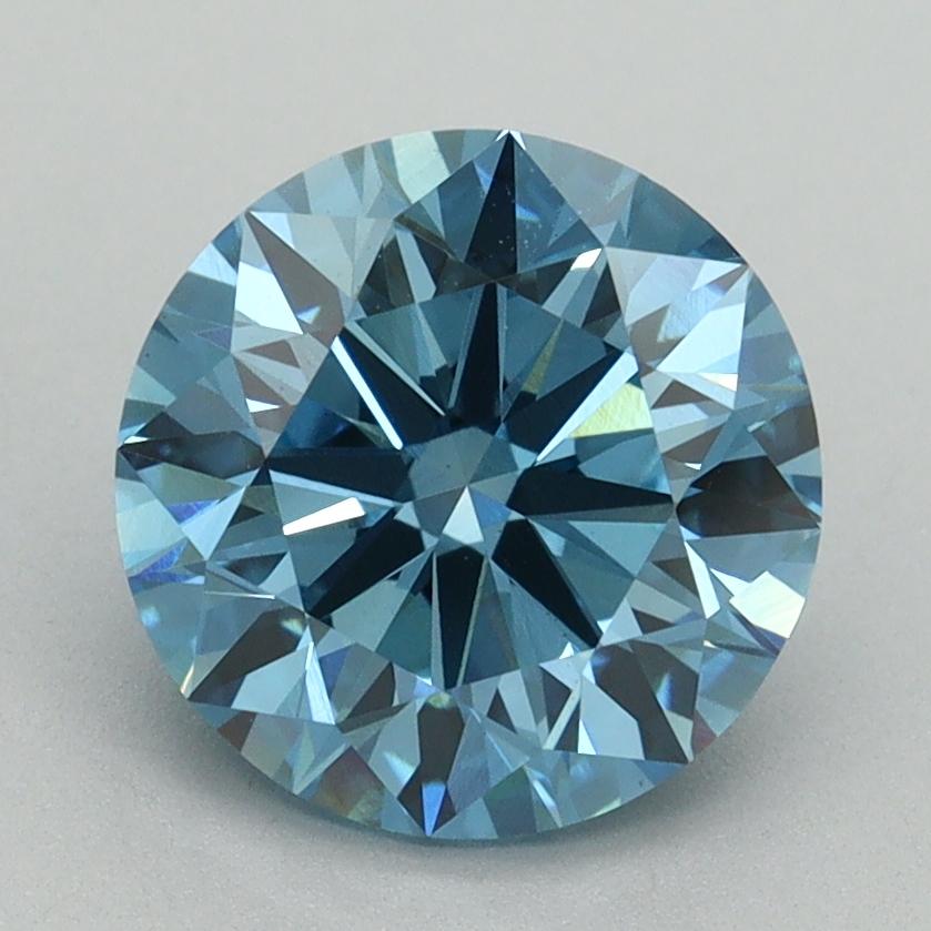 2.41 Ct. Fancy Vivid Blue Round Lab Grown Diamond