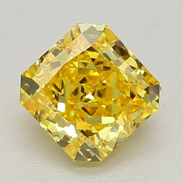 0.70 Ct. Fancy Vivid Yellow Radiant Lab Grown Diamond