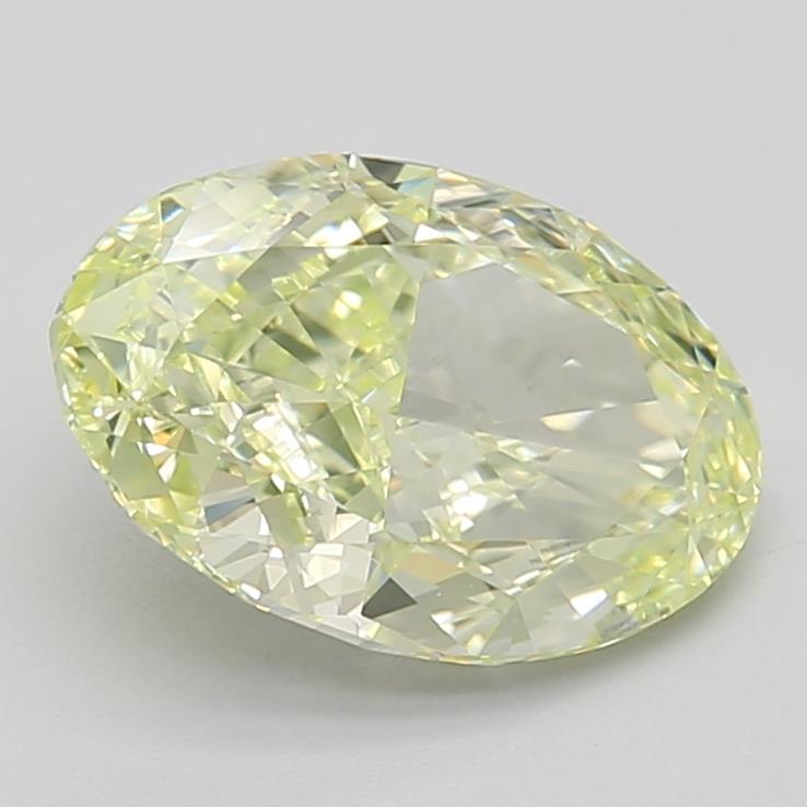 2.31 Ct. Fancy Light Yellow Green Oval Lab Grown Diamond