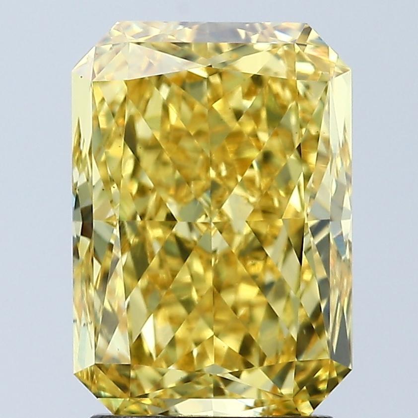 3.03 Ct. Fancy Vivid Yellow Radiant Lab Grown Diamond