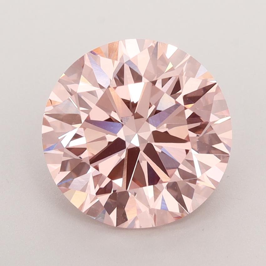 3.61 Ct. Fancy Intense  Pink Round Lab Grown Diamond