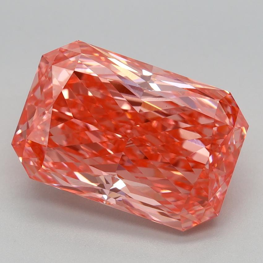 3.97 Ct. Fancy Vivid Pink Radiant Lab Grown Diamond