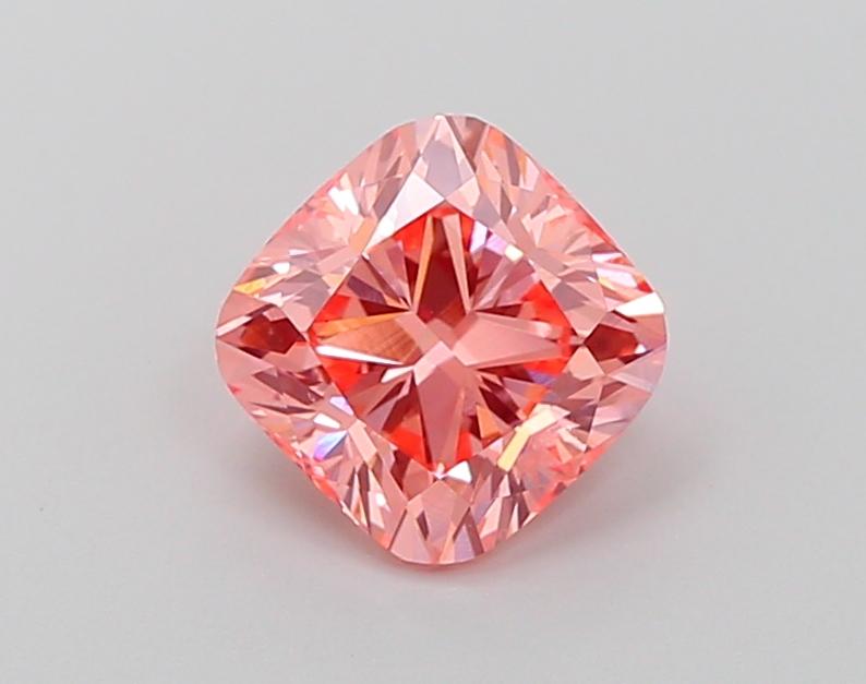 1.53 Ct. Fancy Vivid Pink Cushion Lab Grown Diamond