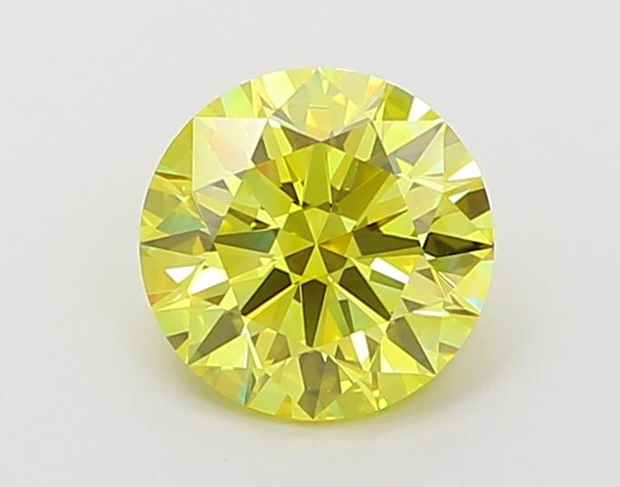 1.26 Ct. Fancy Vivid Yellow Round Lab Grown Diamond