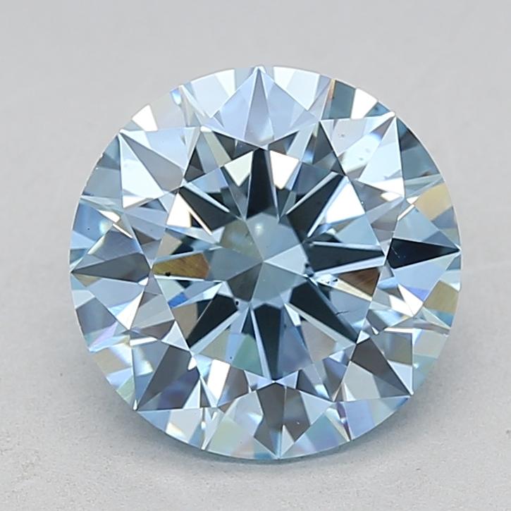 4.07 Ct. Fancy Vivid  Blue Round Lab Grown Diamond