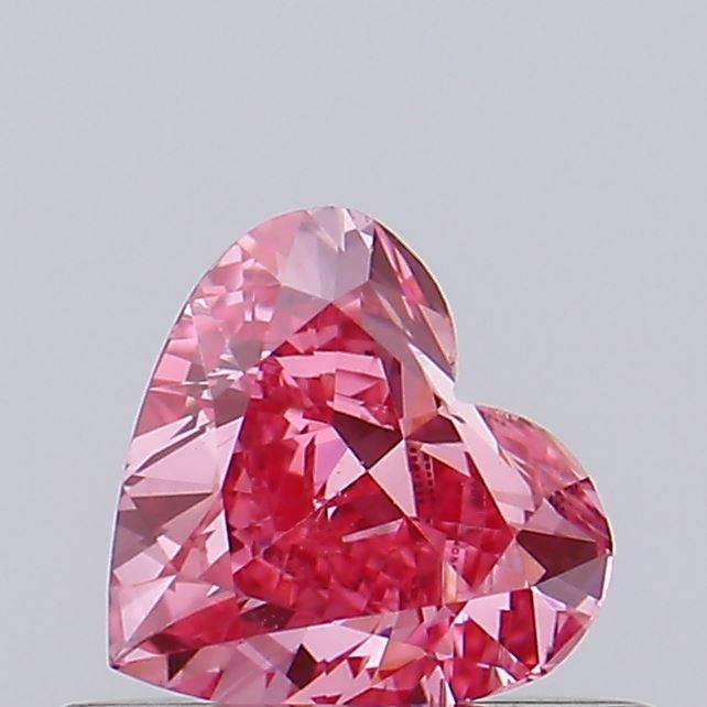 0.38 Ct. Fancy Vivid Pink Heart Lab Grown Diamond