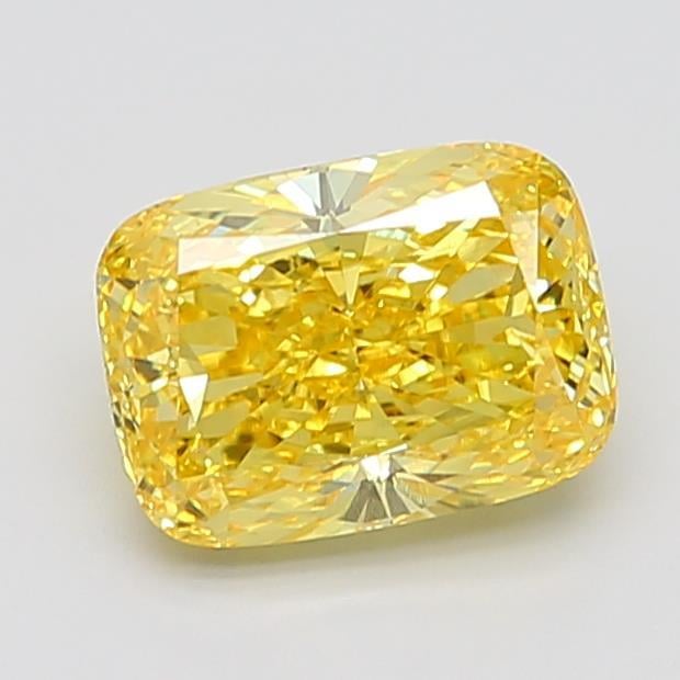 3.40 Ct. Fancy Vivid Yellow Radiant Lab Grown Diamond