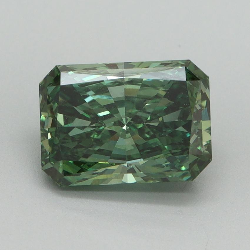 2.11 Ct. Fancy Vivid Pacific Green Radiant Lab Grown Diamond