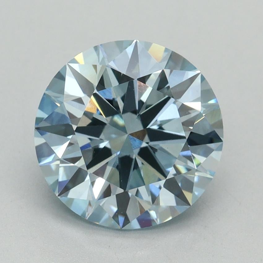 3.04 Ct. Fancy Intense Blue Round Lab Grown Diamond
