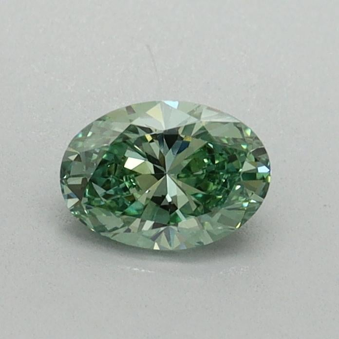 0.40 Ct. Fancy Vivid Green Oval Lab Grown Diamond