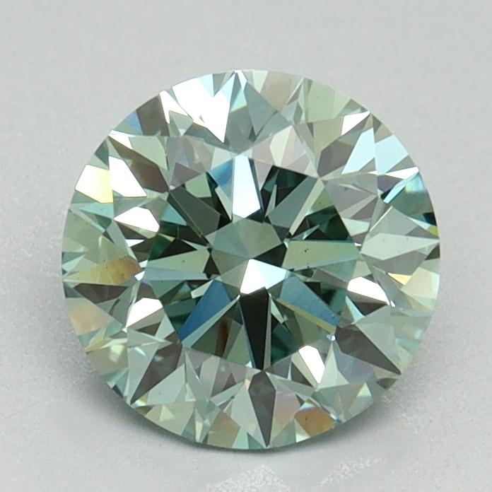 1.41 Ct. Fancy Vivid Green Round Lab Grown Diamond