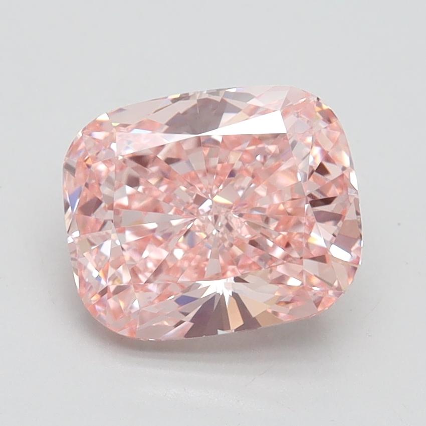 2.10 Ct. Fancy Vivid Pink Cushion Lab Grown Diamond