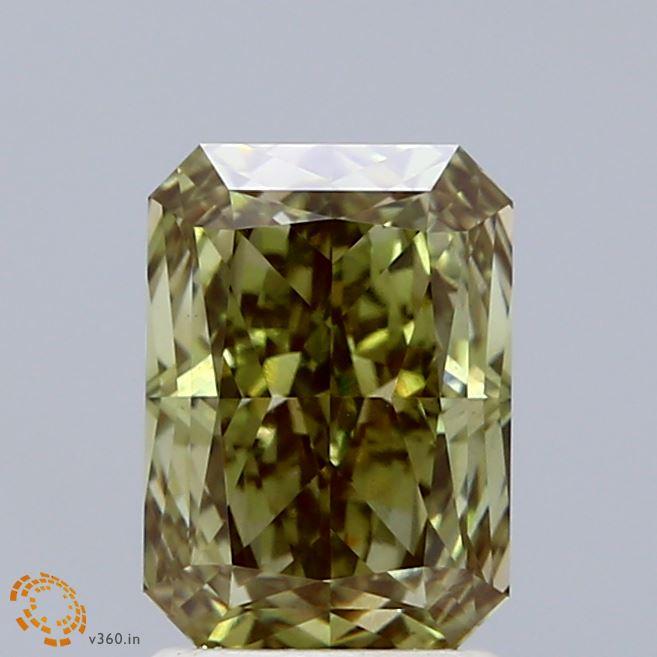 2.07 Ct. Fancy Intense Green Radiant Lab Grown Diamond
