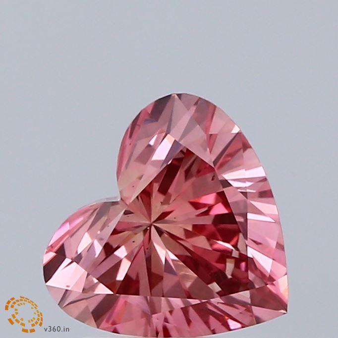 1.70 Ct. Fancy Vivid Pink Heart Lab Grown Diamond