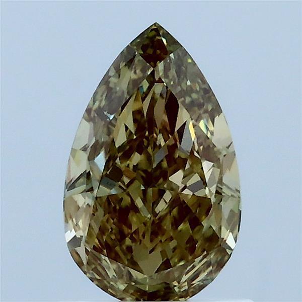 1.06 Ct. Fancy Intense Yellow Green Pear Lab Grown Diamond