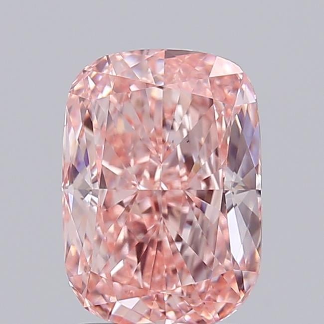 1.50 Ct. Fancy Vivid  Pink Cushion Lab Grown Diamond