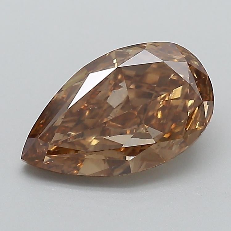 2.04 Ct. Light  Brown Pear Lab Grown Diamond