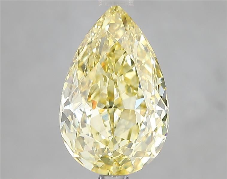 3.05 Ct. Fancy Vivid Yellow Pear Lab Grown Diamond