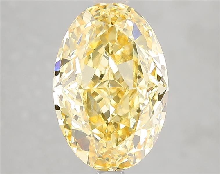 4.61 Ct. Fancy Vivid Yellow Oval Lab Grown Diamond