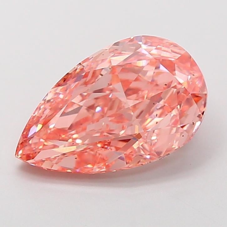 4.04 Ct. Fancy Intense  Pink Pear Lab Grown Diamond