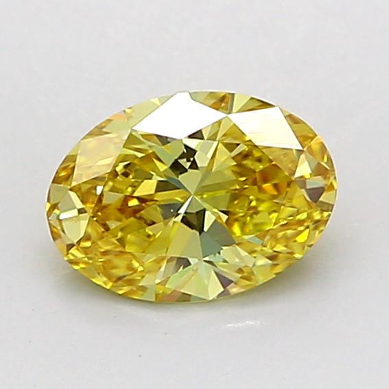 0.71 Ct. Fancy Yellow Oval Lab Grown Diamond