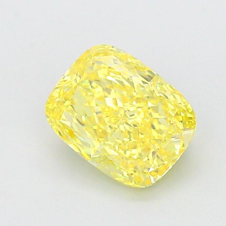 2.59 Ct. Fancy Intense  Yellow Cushion Lab Grown Diamond