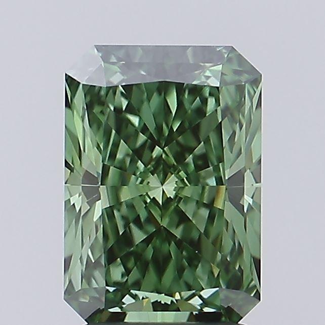 2.08 Ct. Fancy Vivid Green Radiant Lab Grown Diamond