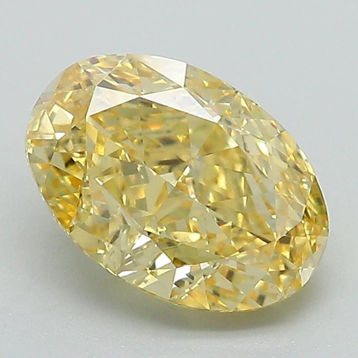 2.04 Ct. Fancy Vivid Yellow Oval Lab Grown Diamond