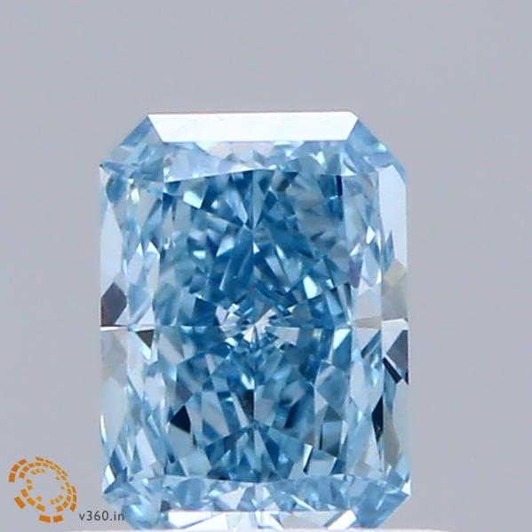 0.53 Ct. Fancy Vivid Blue Radiant Lab Grown Diamond