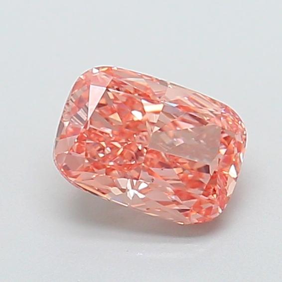 1.40 Ct. Fancy Vivid Brownish Pink Cushion Lab Grown Diamond