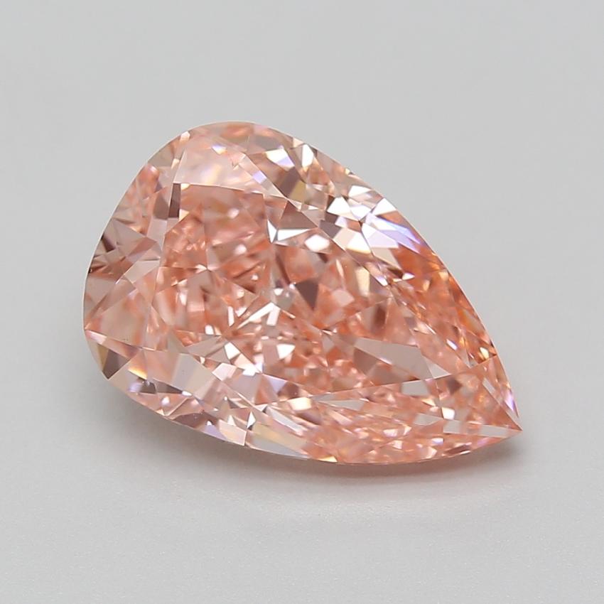 5.34 Ct. Fancy Vivid Pink Pear Lab Grown Diamond