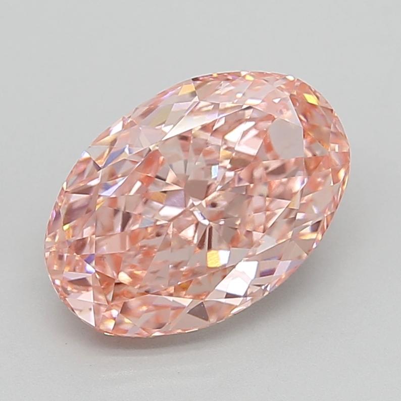 4.17 Ct. Fancy Vivid  Pink Oval Lab Grown Diamond