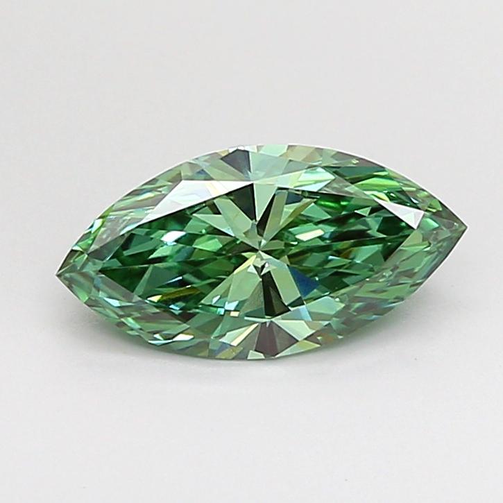 1.08 Ct. Fancy Vivid Green Marquise Lab Grown Diamond