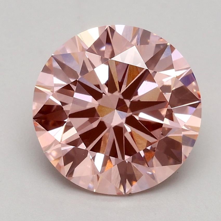 2.21 Ct. Fancy Intense Pink Round Lab Grown Diamond