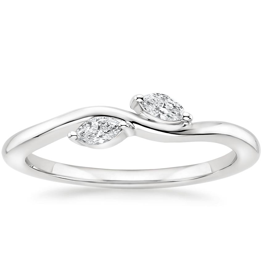 Petite Willow Diamond Ring in Platinum