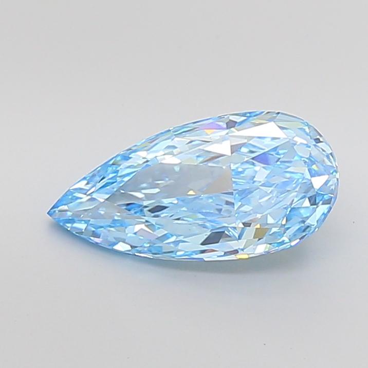 3.52 Ct. Fancy Vivid Blue Pear Lab Grown Diamond