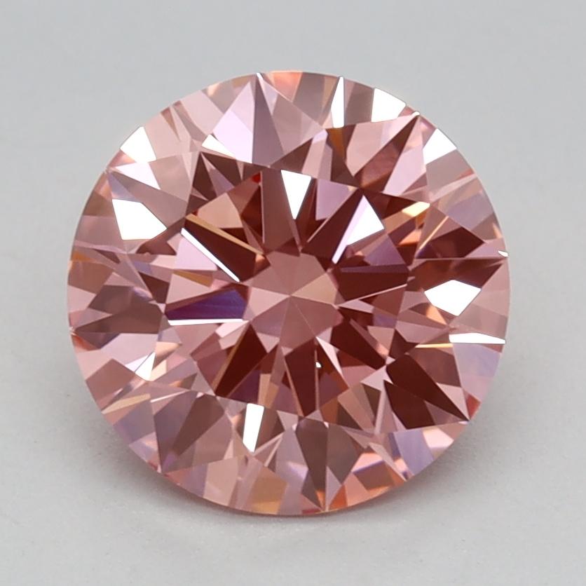 1.51 Ct. Fancy Vivid Pink Round Lab Grown Diamond